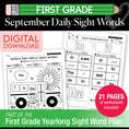 Load image into Gallery viewer, First Grade September Daily Sight Words
