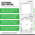 Load image into Gallery viewer, First Grade September Daily Writing Worksheets
