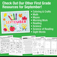 Load image into Gallery viewer, First Grade September Daily Writing Worksheets
