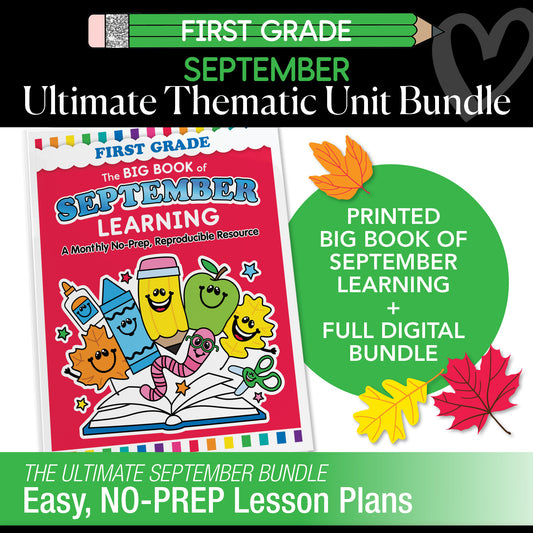 Big Book of September First Grade Thematic Unit Bundle