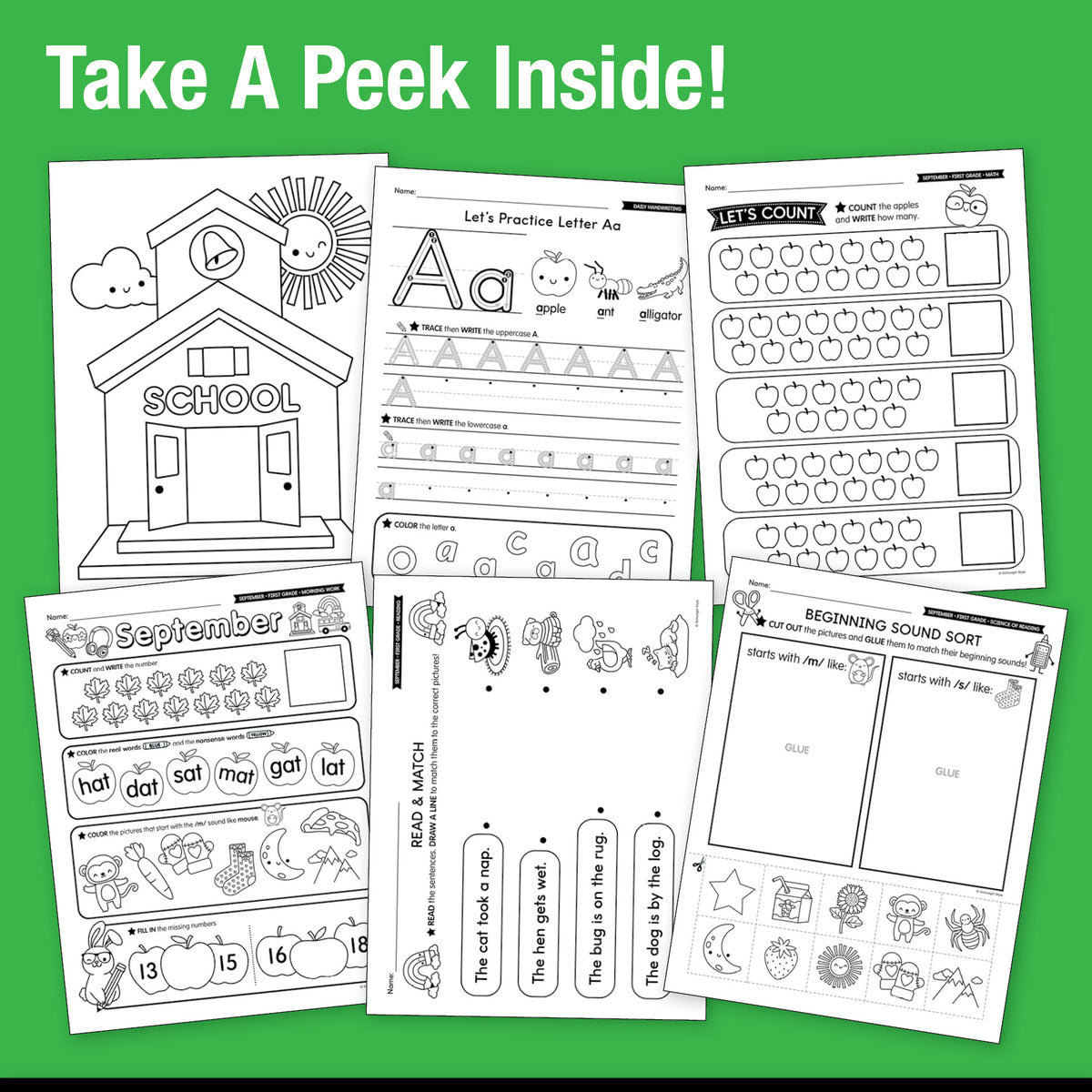 Big Book of September First Grade Thematic Unit Bundle