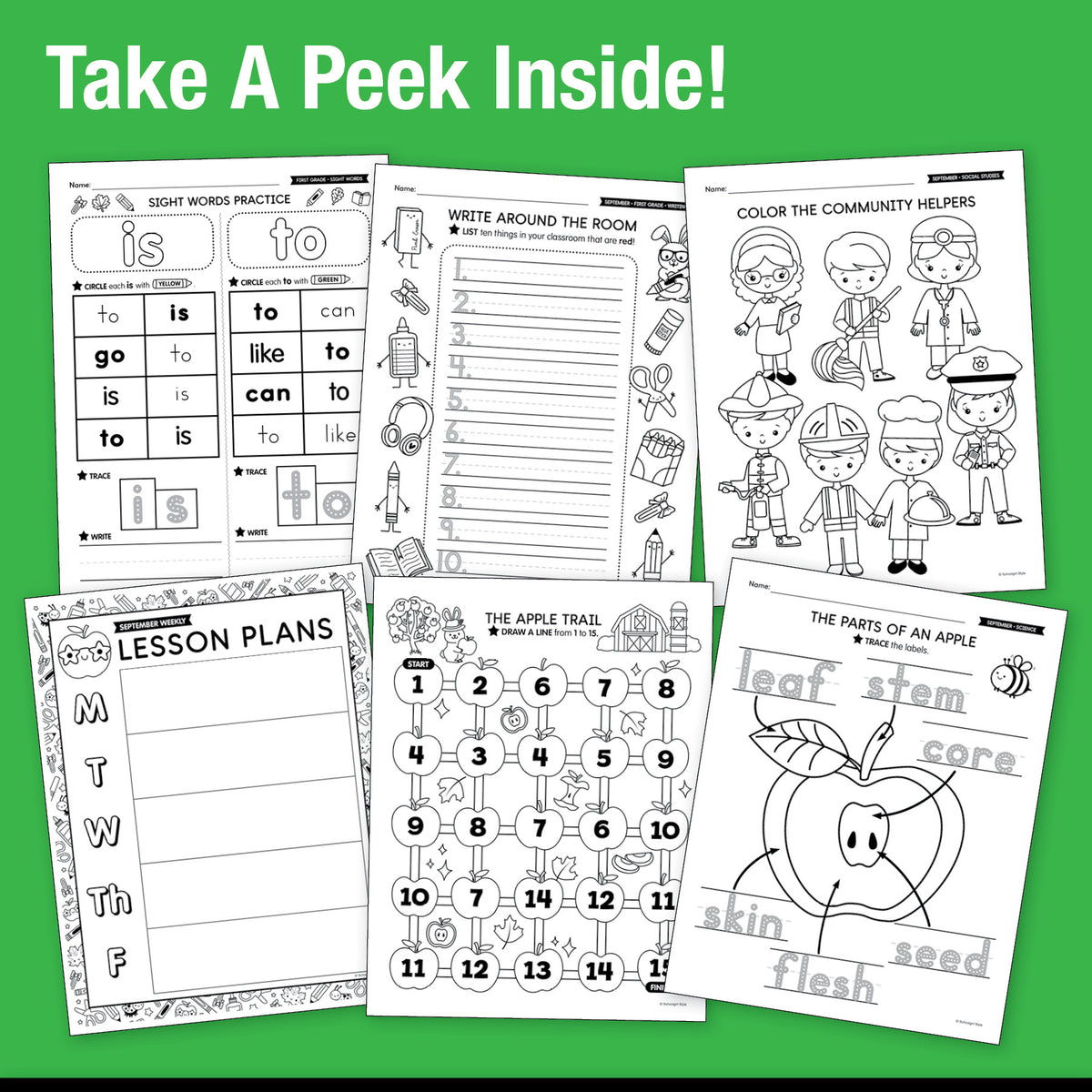 Big Book of September First Grade Thematic Unit Bundle