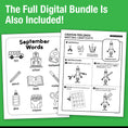 Load image into Gallery viewer, Big Book of September First Grade Thematic Unit Bundle
