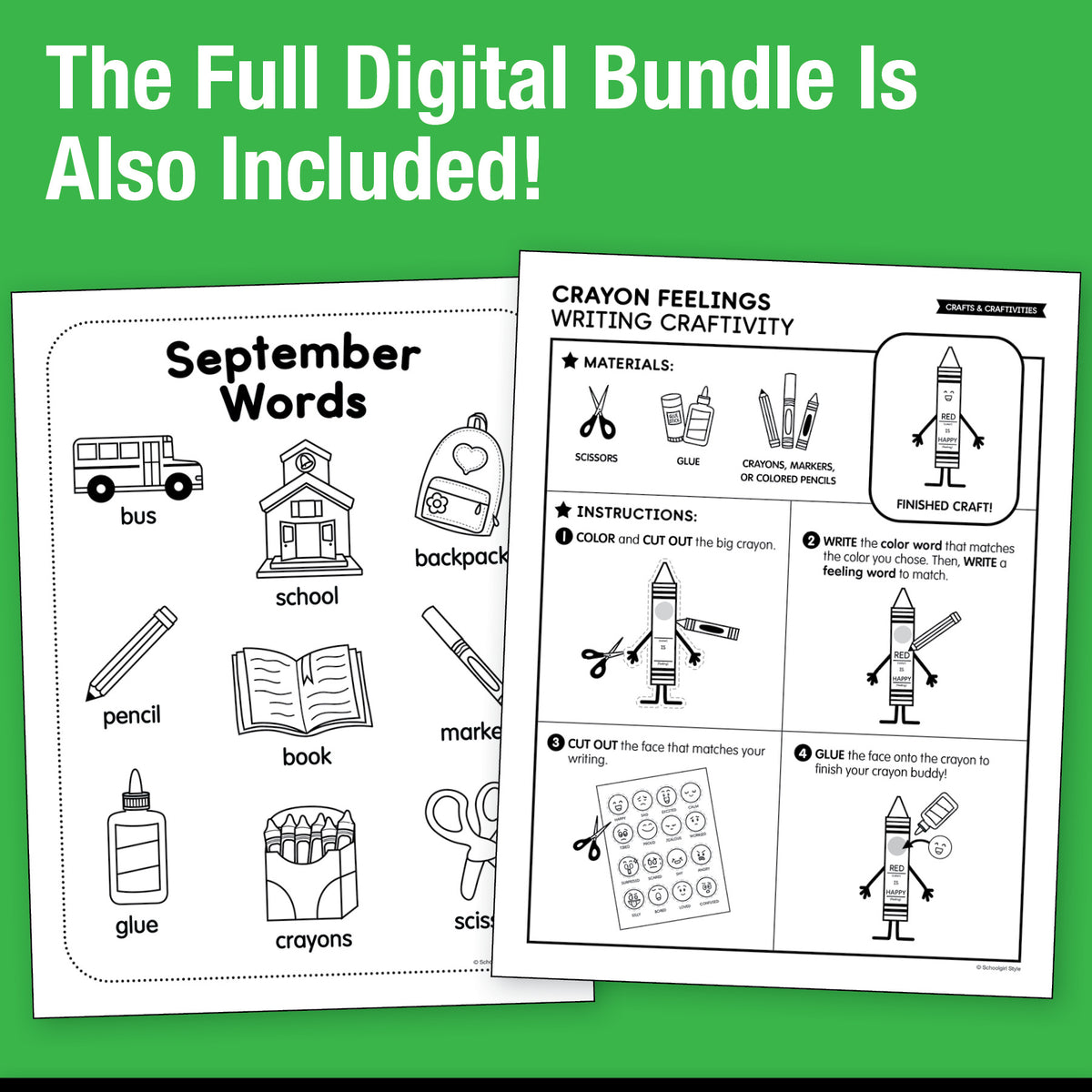 Big Book of September First Grade Thematic Unit Bundle