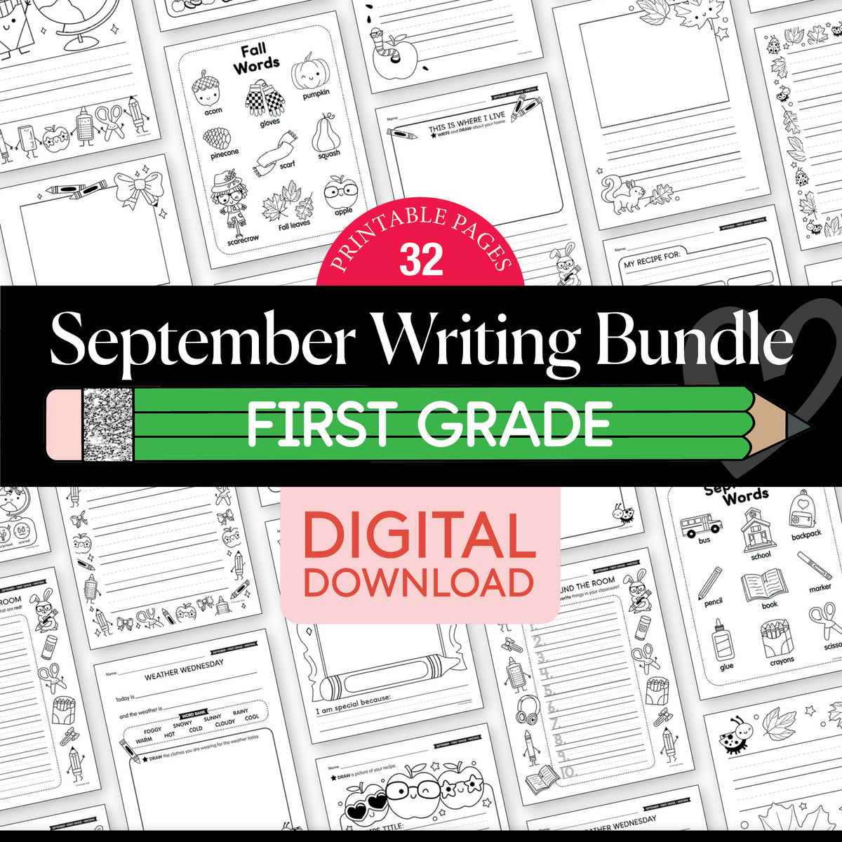 First Grade September Writing Bundle
