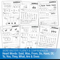 Load image into Gallery viewer, Second Grade September Daily Heart Words Worksheets
