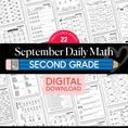 Load image into Gallery viewer, Second Grade September Daily Math Worksheets
