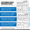 Load image into Gallery viewer, Second Grade September Daily Morning Work
