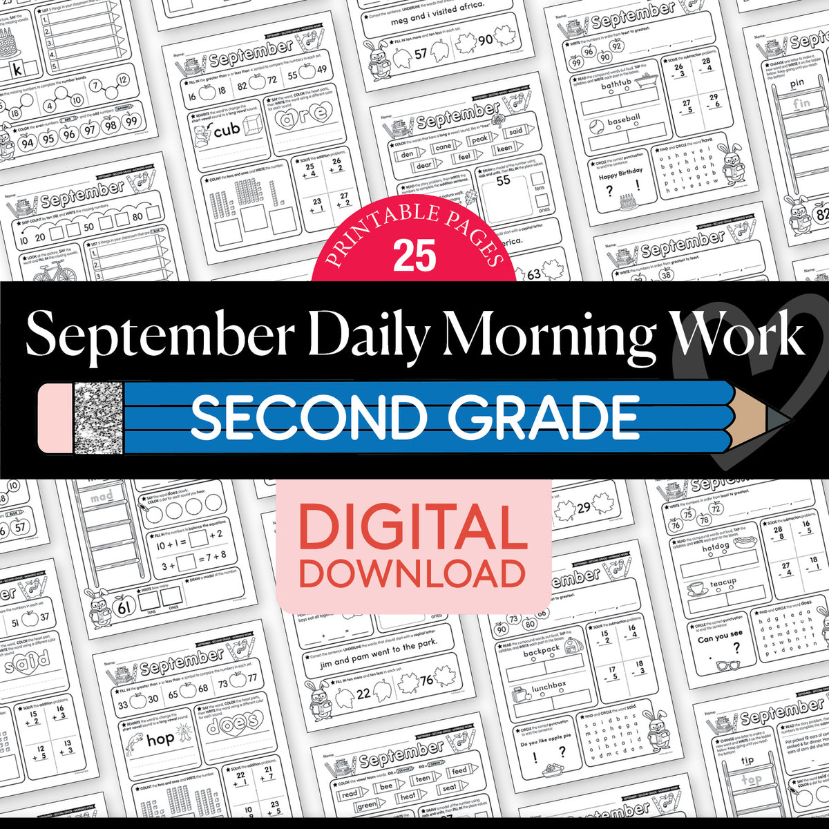 Second Grade September Daily Morning Work