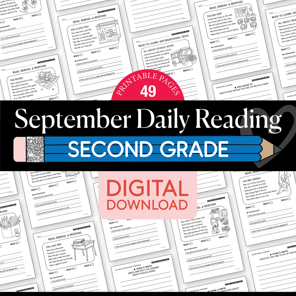 Second Grade September Daily Reading