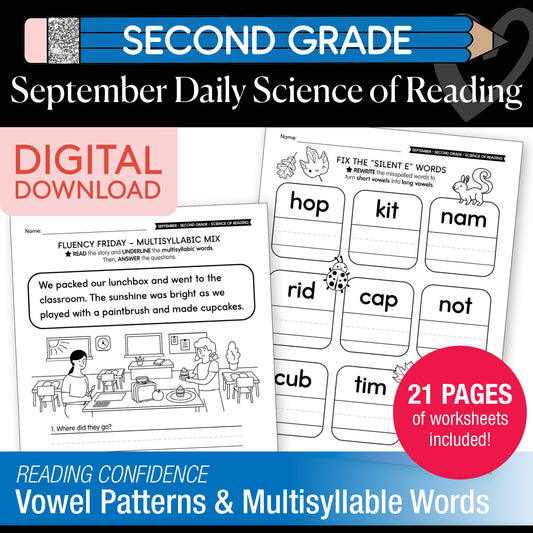 Second Grade September Daily Science of Reading