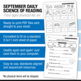 Load image into Gallery viewer, Second Grade September Daily Science of Reading
