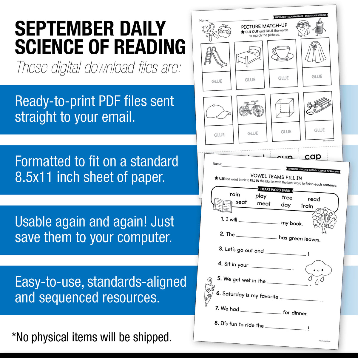 Second Grade September Daily Science of Reading