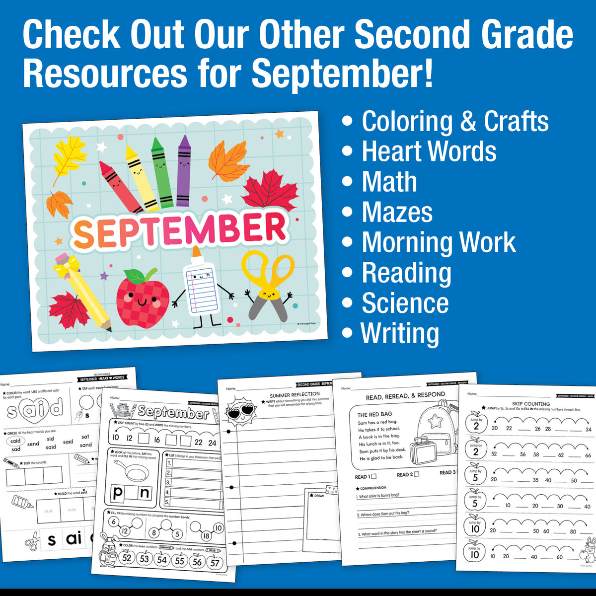 Second Grade September Daily Science of Reading