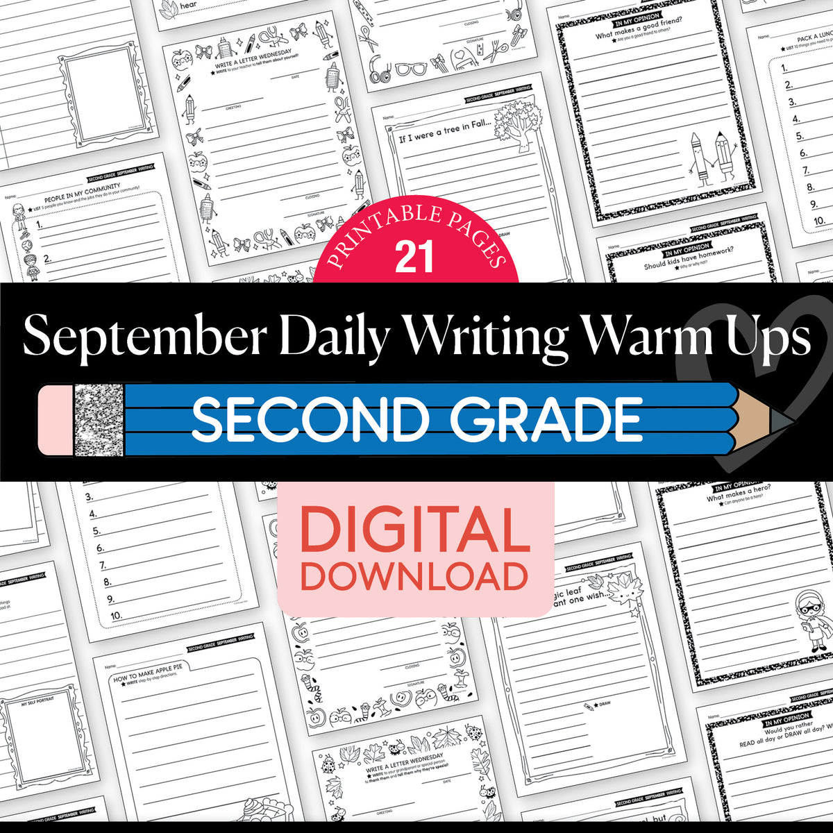 Second Grade September Daily Writing