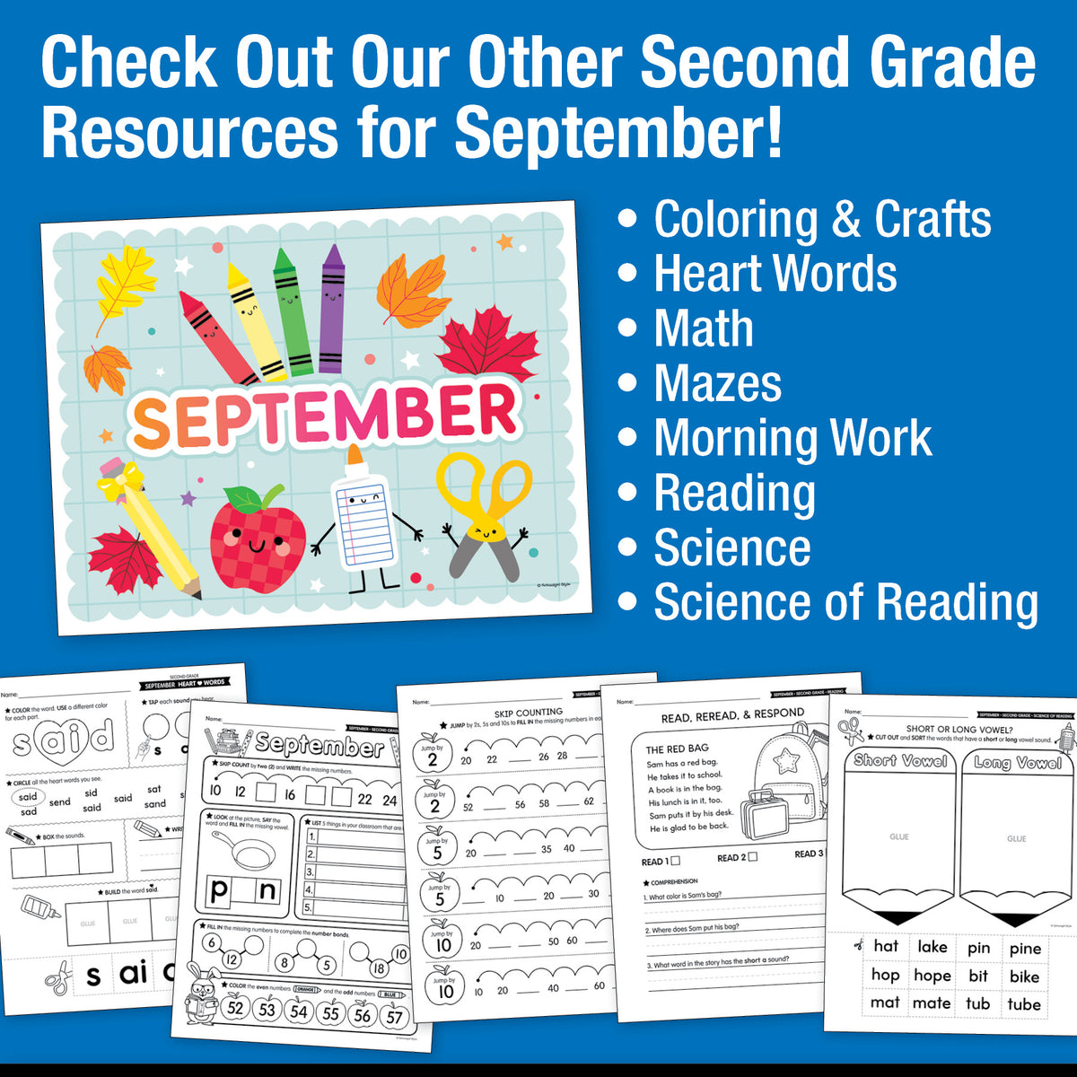 Second Grade September Daily Writing