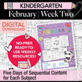 Load image into Gallery viewer, Printable Kindergarten February Week 2 Resources
