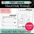 Load image into Gallery viewer, Printable First Grade March Daily Writing
