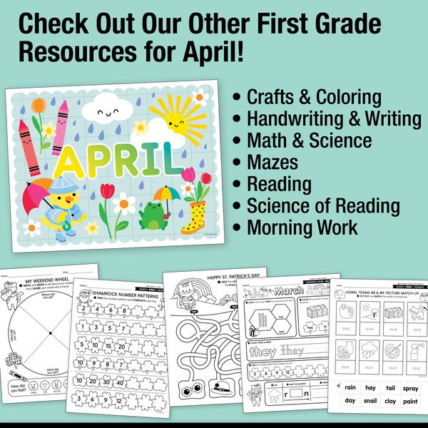 Printable First Grade April Daily Sight Words