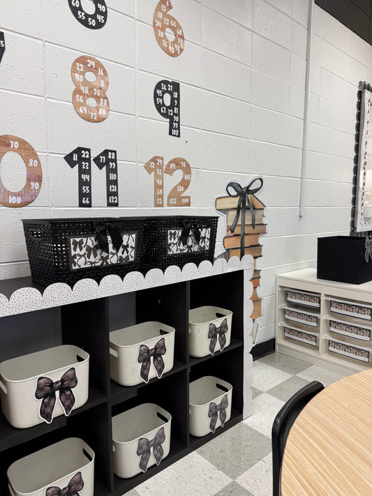 Black Bow Bulletin Board Cutout | Books and Bows