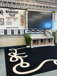 Load image into Gallery viewer, Bow Border Black Classroom Rug by Schoolgirl Style
