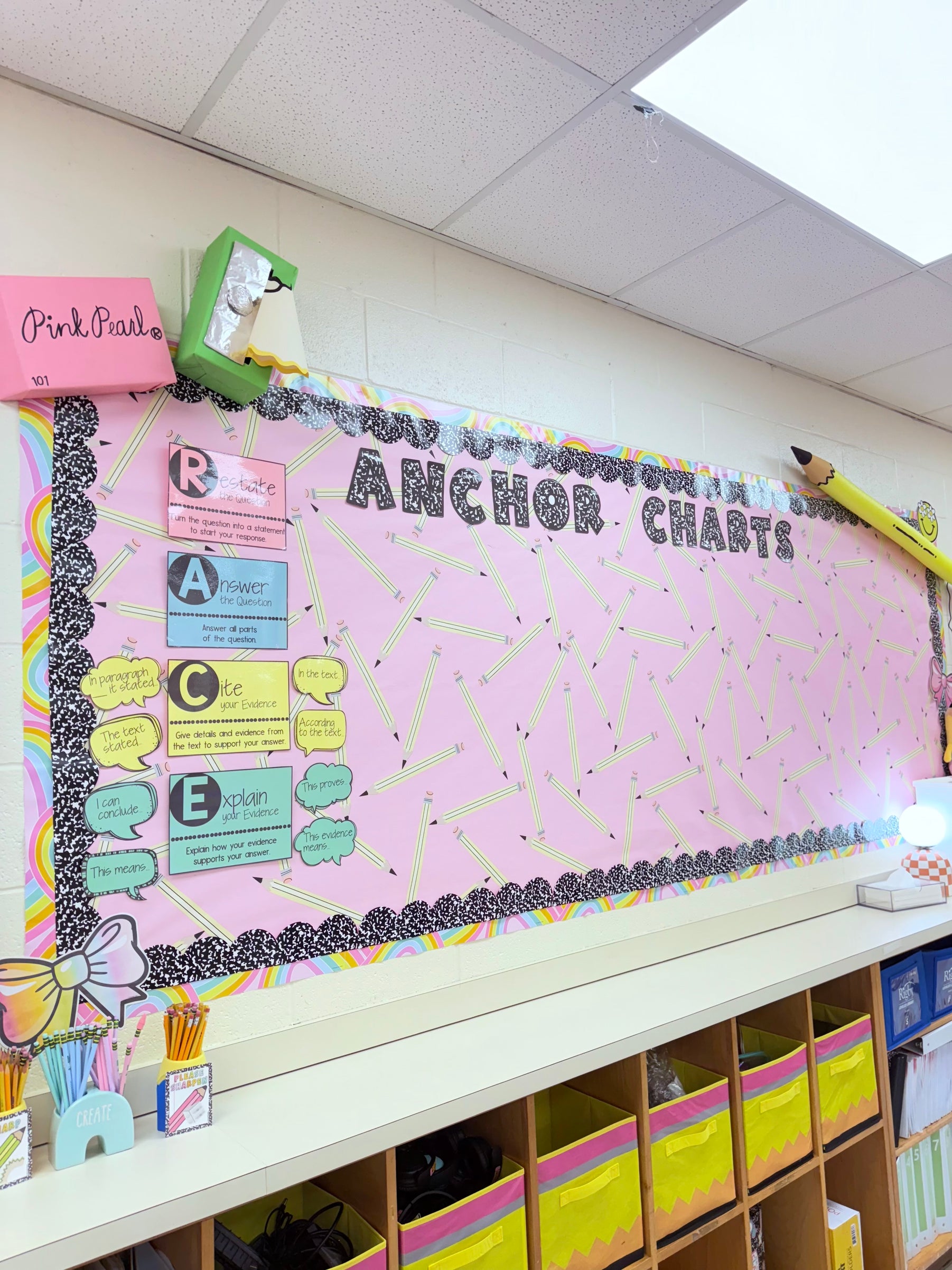 Pencil Me In – Pink Pencil Bulletin Board Paper 25ft. | Schoolgirl Style x Fadeless®