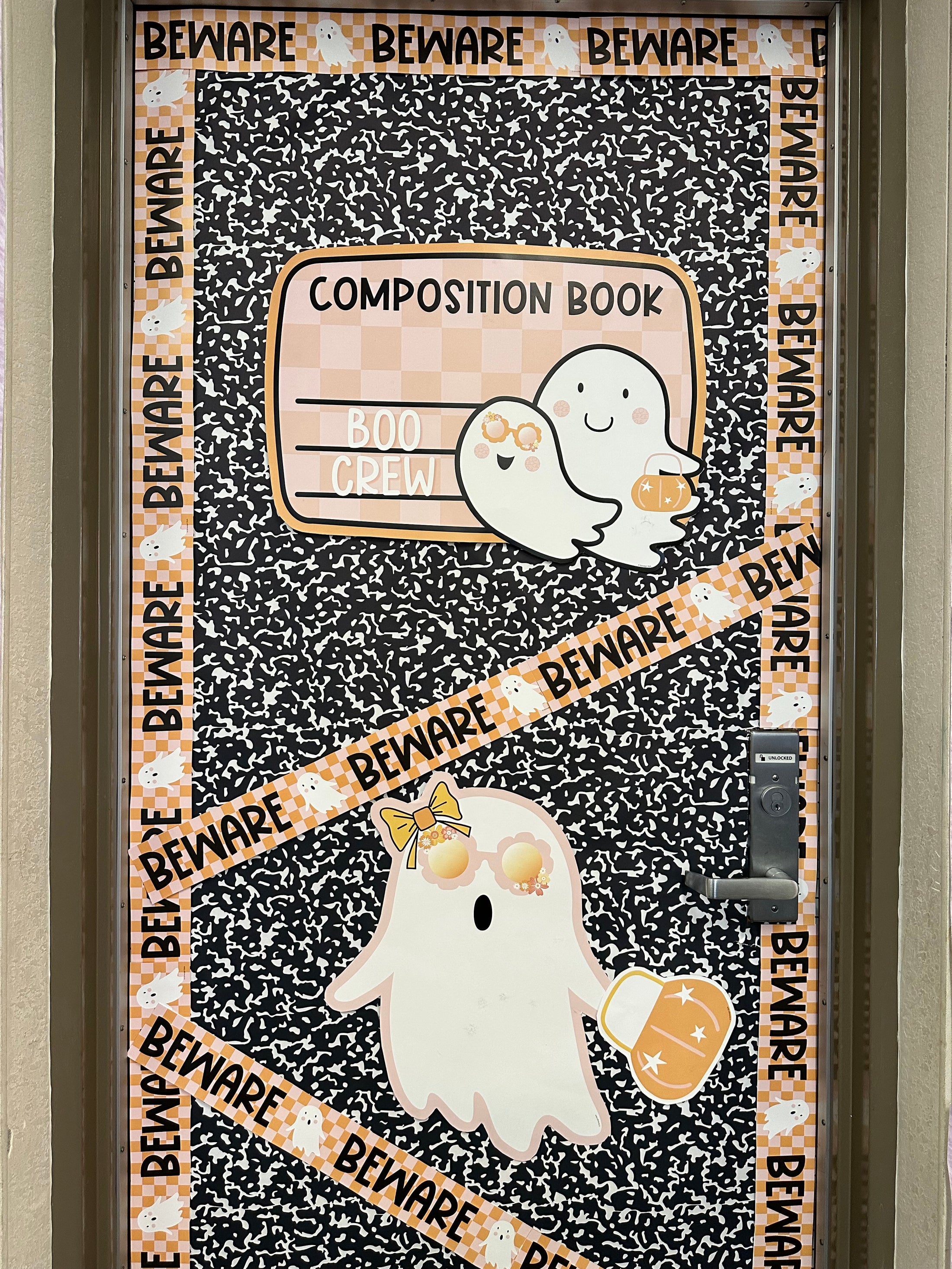 halloween classroom door decor