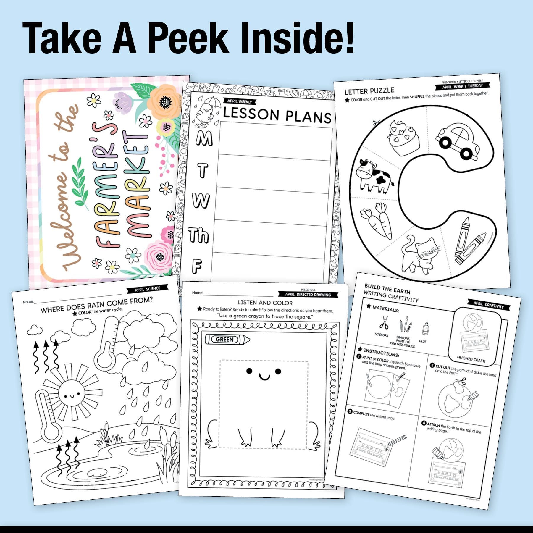 Ultimate Preschool April Thematic Unit Bundle