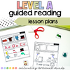 Guided Reading Level A Lesson Plans & Activities with Decodable Readers NO PREP