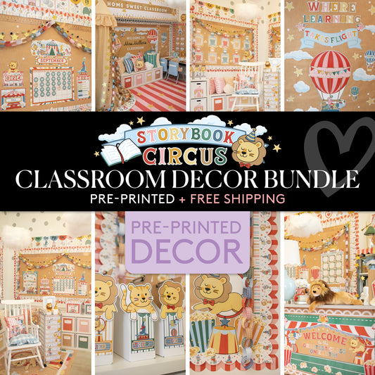 Storybook Circus Every Day Pre-Printed Classroom Decor Bundle