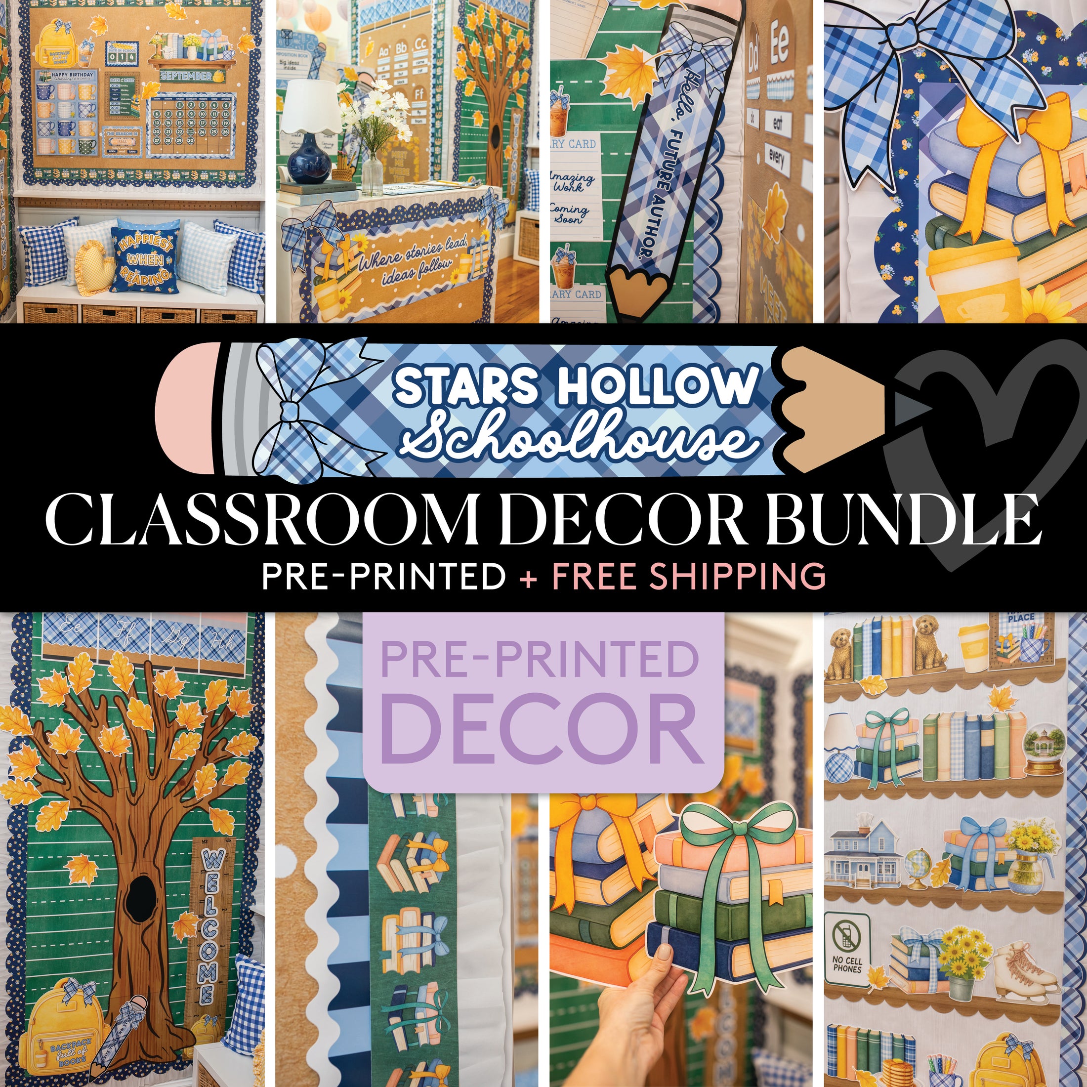 Stars Hollow Schoolhouse Every Day Pre-Printed Classroom Decor Bundle