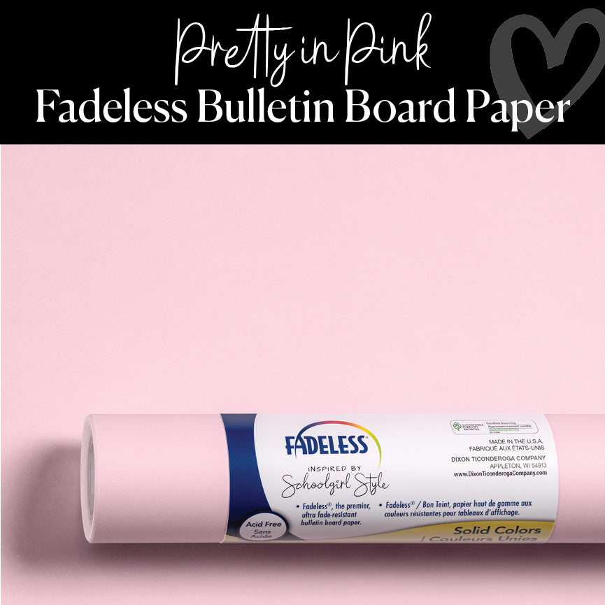 Pretty In Pink Pastel Pink Bulletin Board Paper Schoolgirl Style
