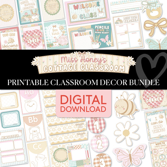 Miss Honey's Cottage Classroom Full Printable Classroom Decor Bundle