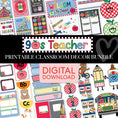 Load image into Gallery viewer, 90s Teacher Full Printable Classroom Decor Bundle
