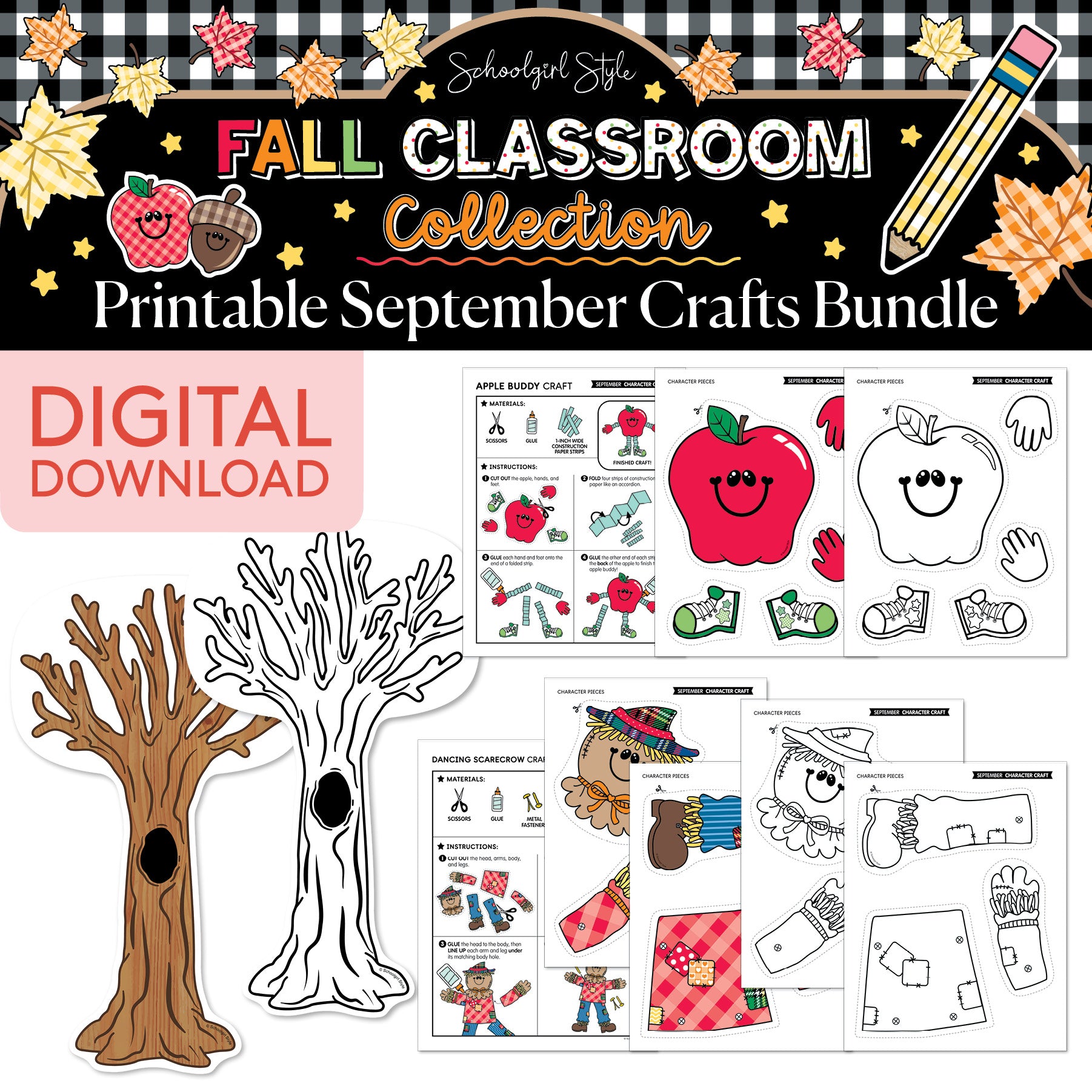Printable 90s Fall Crafts Bundle