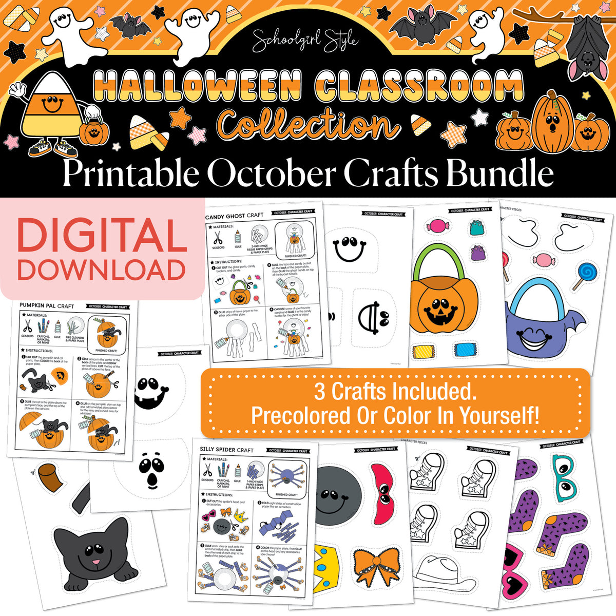 Printable 90s Halloween Crafts Bundle