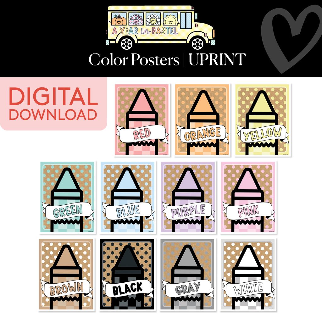 Printable Color Posters | A Year In Pastel