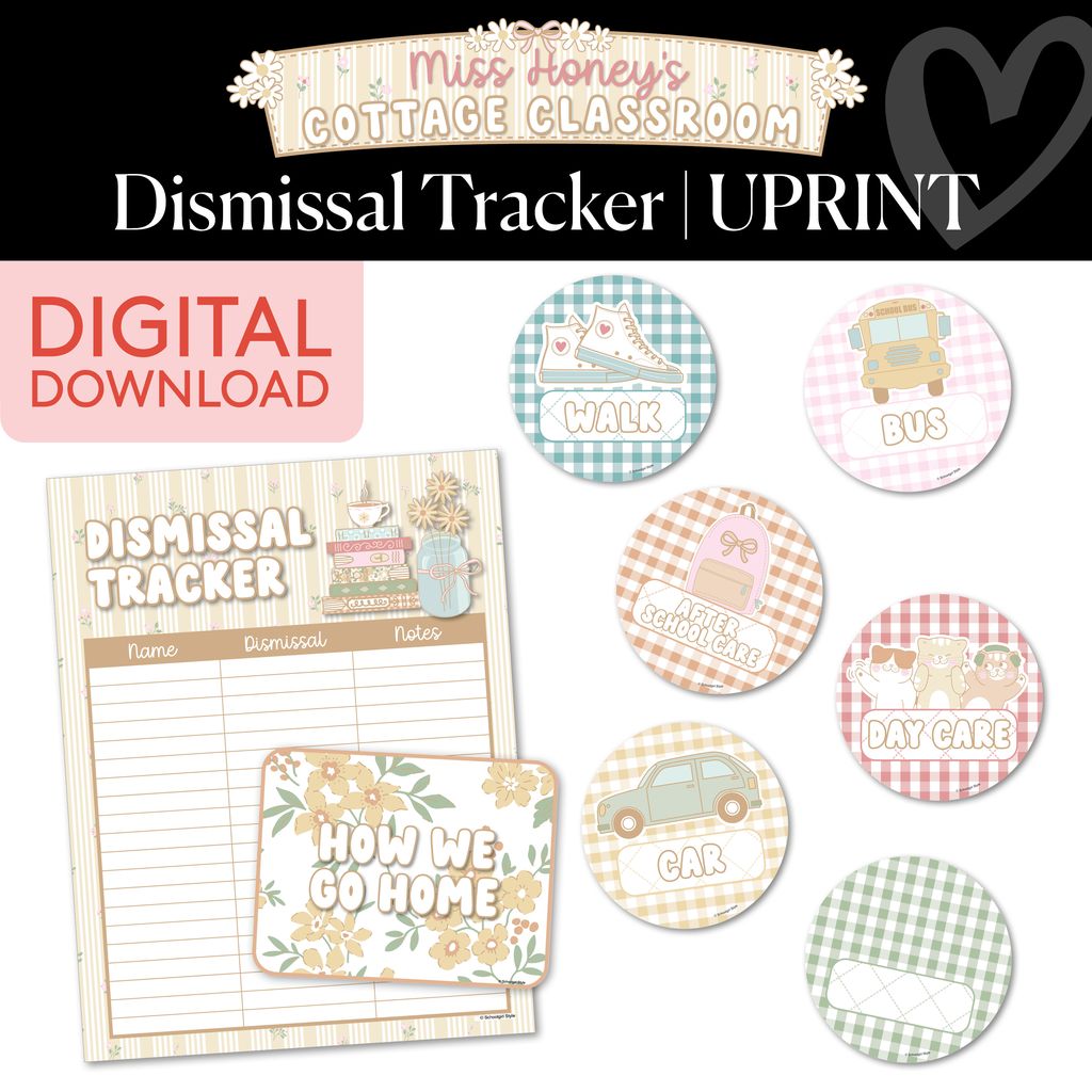 Printable Calming Dismissal Tracker | Miss Honey's Cottage Classroom