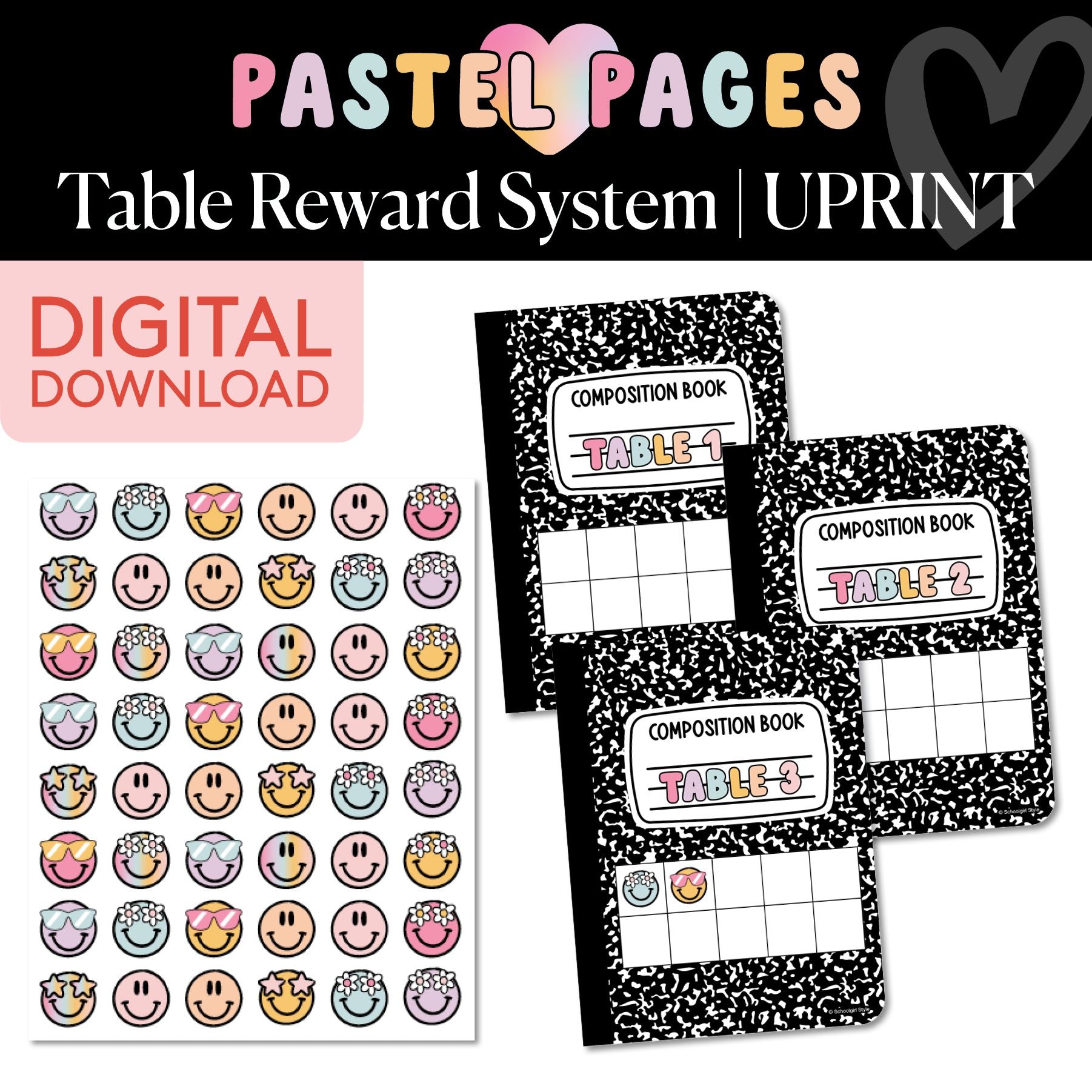 Printable Boho Pastel Table Reward System – Classroom Behavior Management Tool | Pastel Pages
