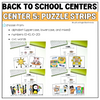 Back to School Phonics and Math Centers | Kindergarten and First Grade