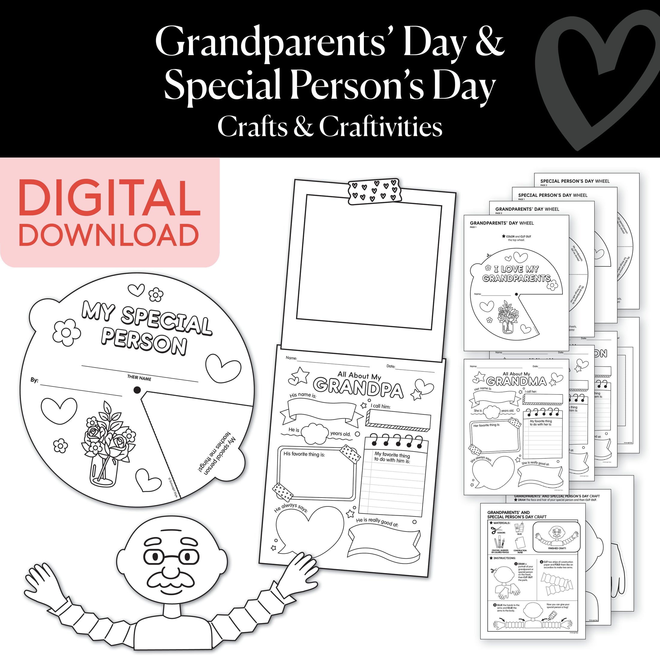 Grandparents' Day & Special Person's Day Crafts & Craftivities