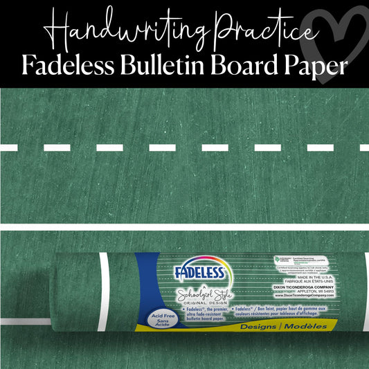 Handwriting Practice Bulletin Board Paper | Schoolgirl Style x Fadeless®
