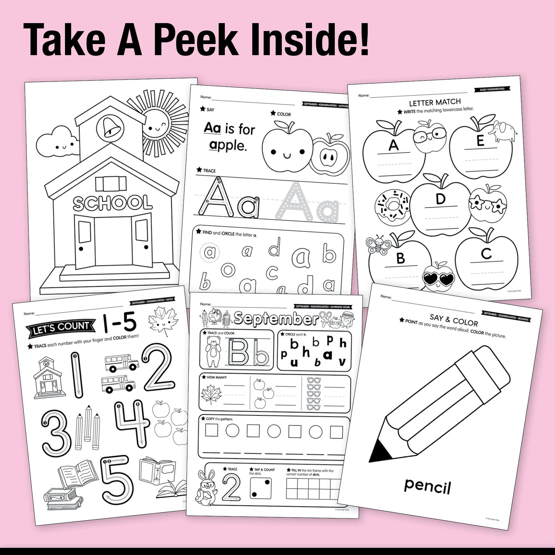 Big Book of September Kindergarten Thematic Unit Bundle