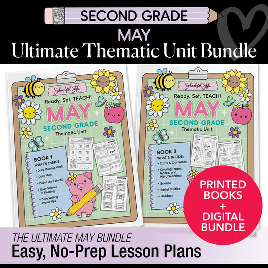 Ultimate Second Grade May Thematic Unit Bundle