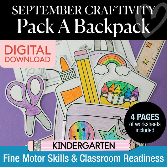 Printable September Pack a Backpack Craft