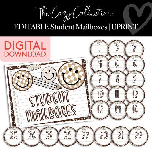 Printable Bright Student Mailboxes | Cozy