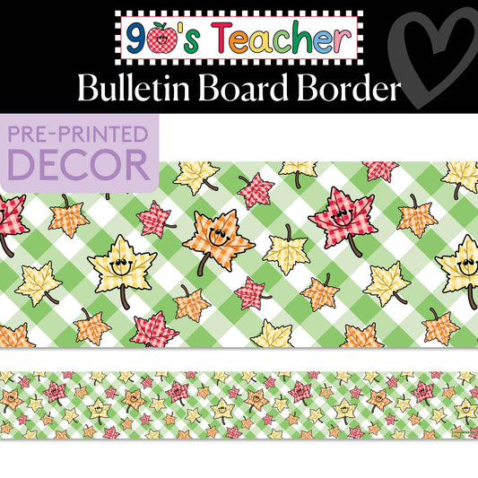 Falling For Fall Retro Bulletin Board Border | 90s Teacher