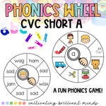 Phonics Wheel Game | CVC Short A | Phonics Activities | Science of Reading