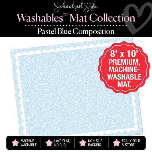 Pastel Blue Composition Classroom Mat by Schoolgirl Style