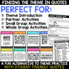 Teaching Theme with Motivational Quotes | Theme Task Cards and Activities